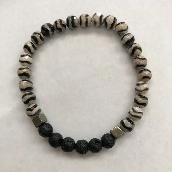 Vitality Jewelry Bogo Vitality Zebra Striped Tibetan Agate